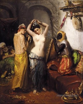 Orientaliste Intérieur romantique Théodore Chassériau Nu Peinture à l'huile